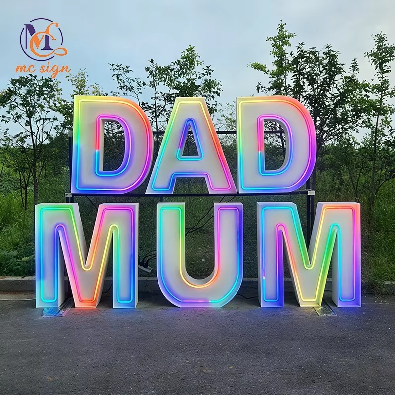Wedding Party Supply Rentals - Papan Tanda LED Berdiri Sendiri 4ft