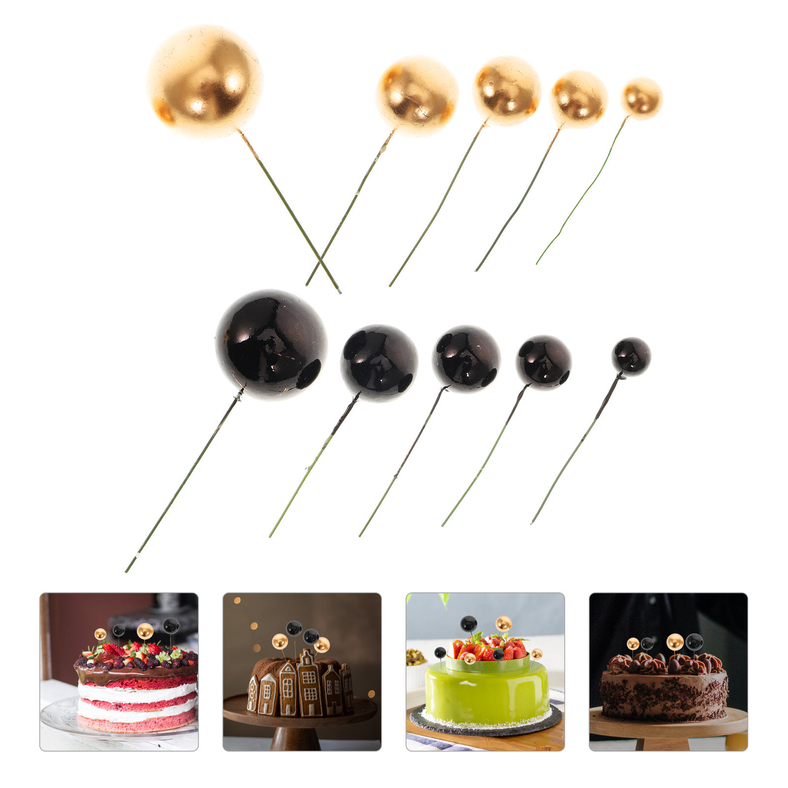 Wedding Cake Supply - 60Pcs Perlengkapan Dekorasi Kue Premium, Hiasan
