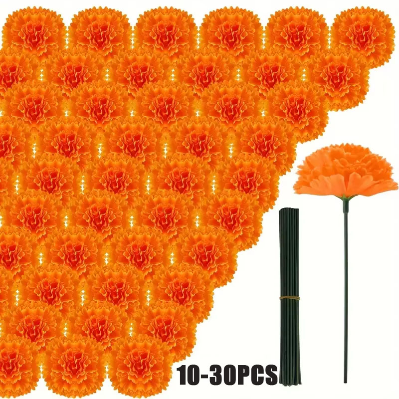 Indian Wedding Decor Supply - 10-30 Buah Dekorasi Festival Bunga Anyelir