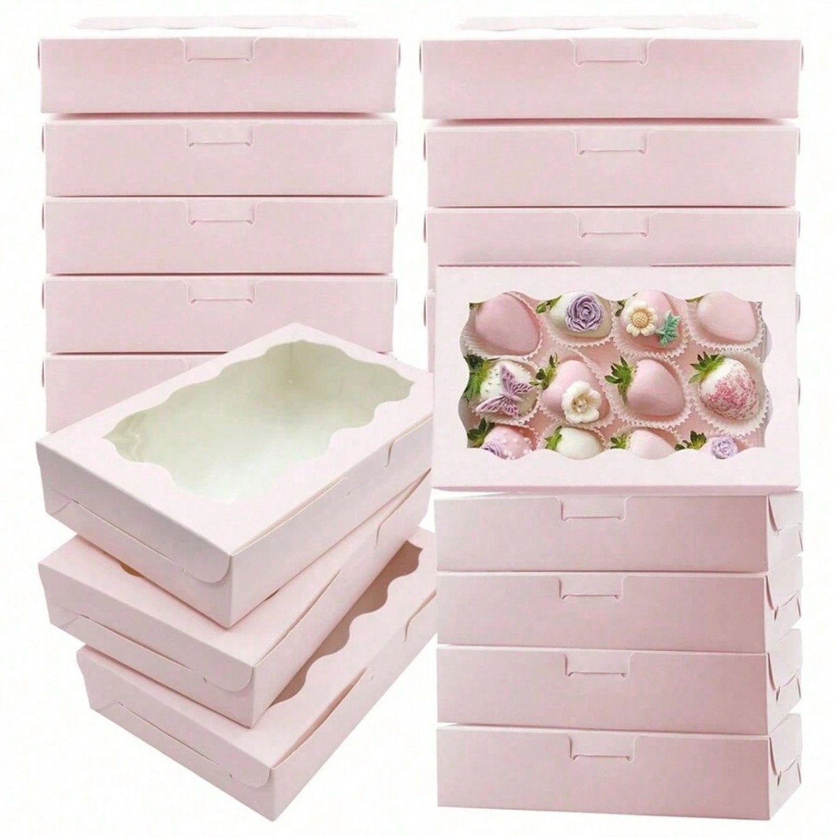 Wedding Cake Supply - 10/30/50 Buah Kotak Permen Kue Kertas