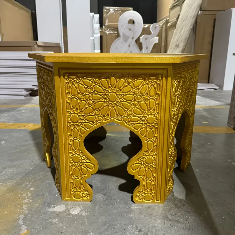 Indian Wedding Decor Supply - Meja Bundar Berpola Bunga Gaya India