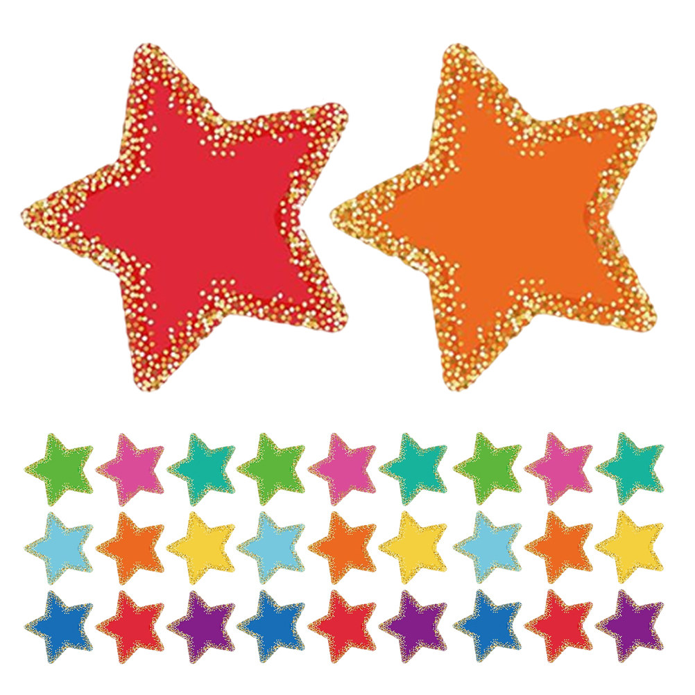 Papercraft Supply Confetti - 1Set Potongan Kertas Bintang Berwarna-warni Dekorasi