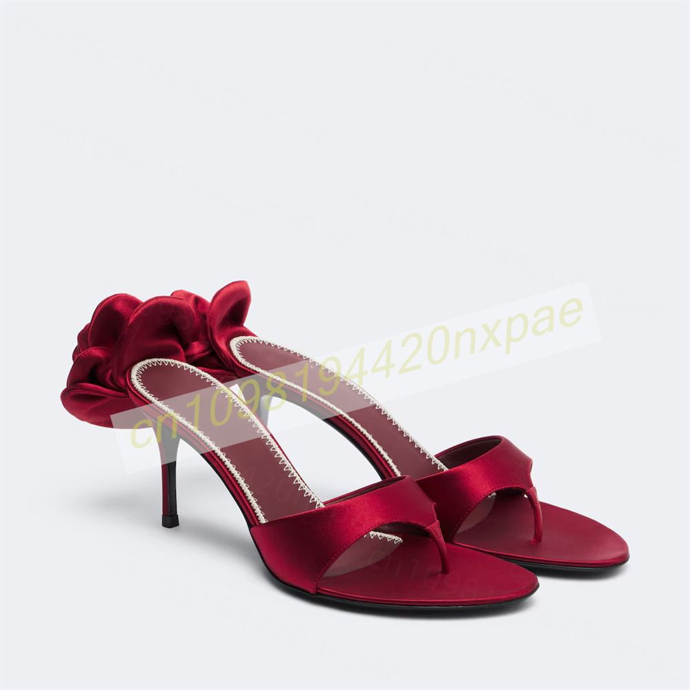 Wedding Dress Supply - Sandal Wanita Model Thong Mule Satin