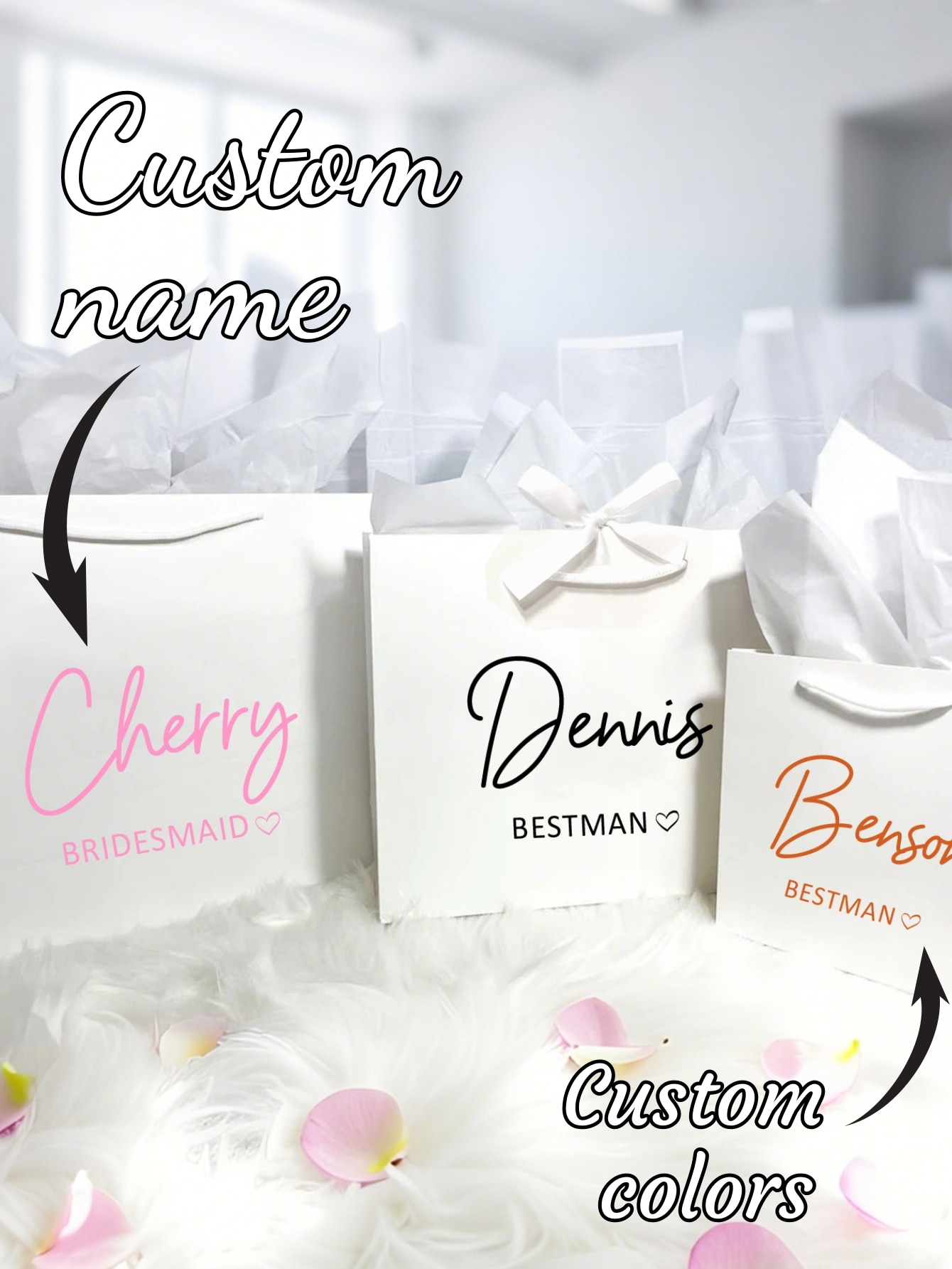 Wedding Packaging - 1pc Tas Hadiah Kustom Pernikahan Pengiring