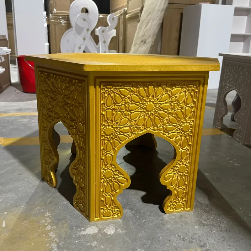 Meja Bundar Berpola Bunga Gaya - Indian Wedding Decor Supply ulasan dan harga