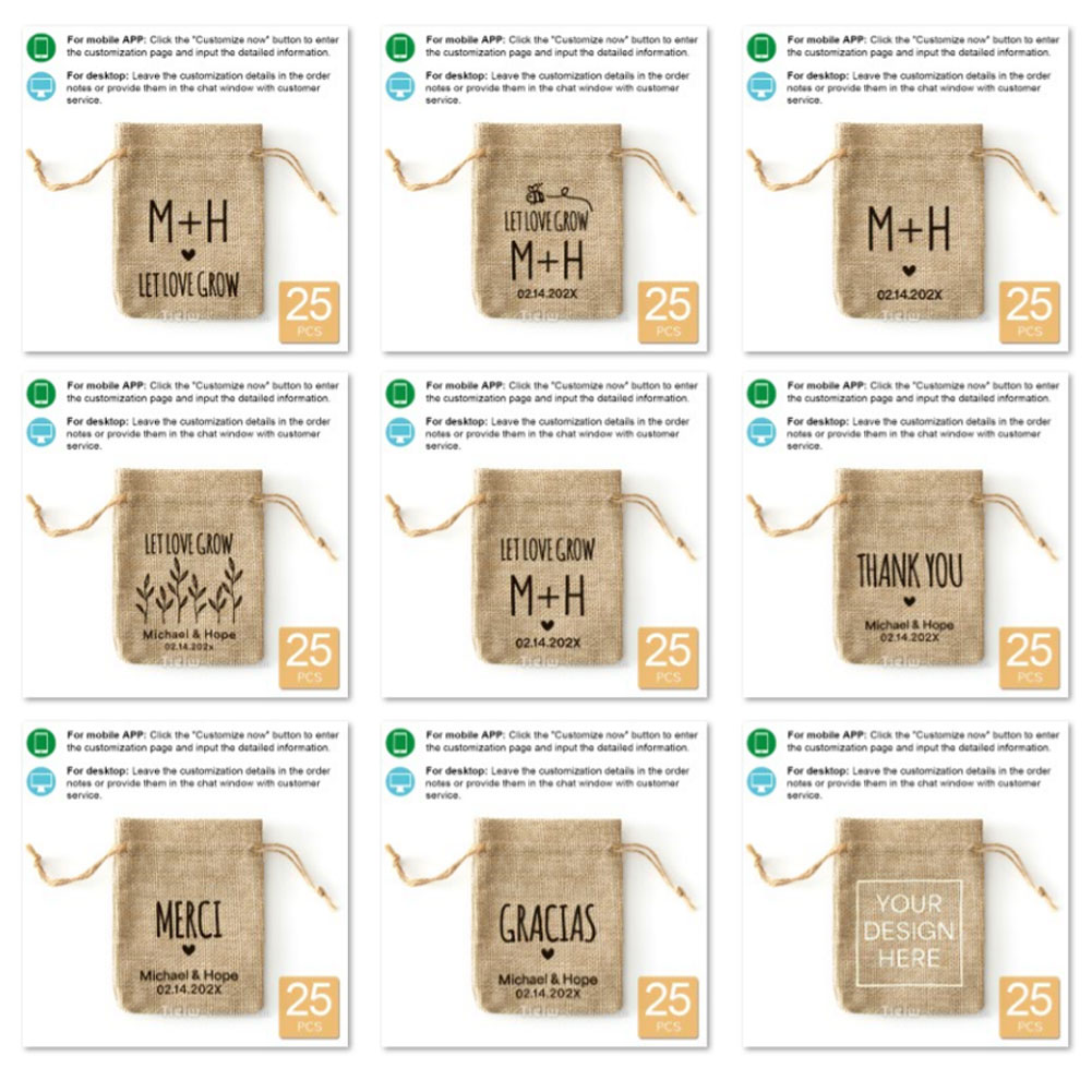 25pcs-personalisasi goni hadia - Wedding Supply List ulasan dan harga