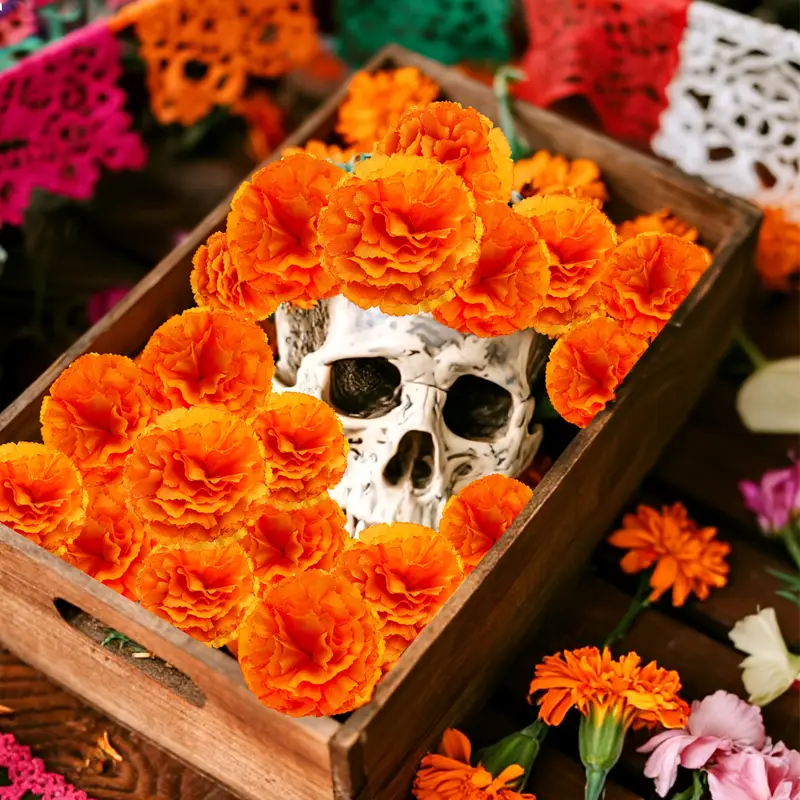 Kepala Bunga Anyelir Marigold  - Indian Wedding Decor Supply ulasan dan harga