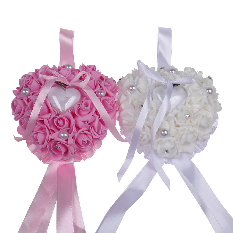 1 Buah Kotak Cincin Bunga Mawa - Ring Bearer Pillow ulasan dan harga