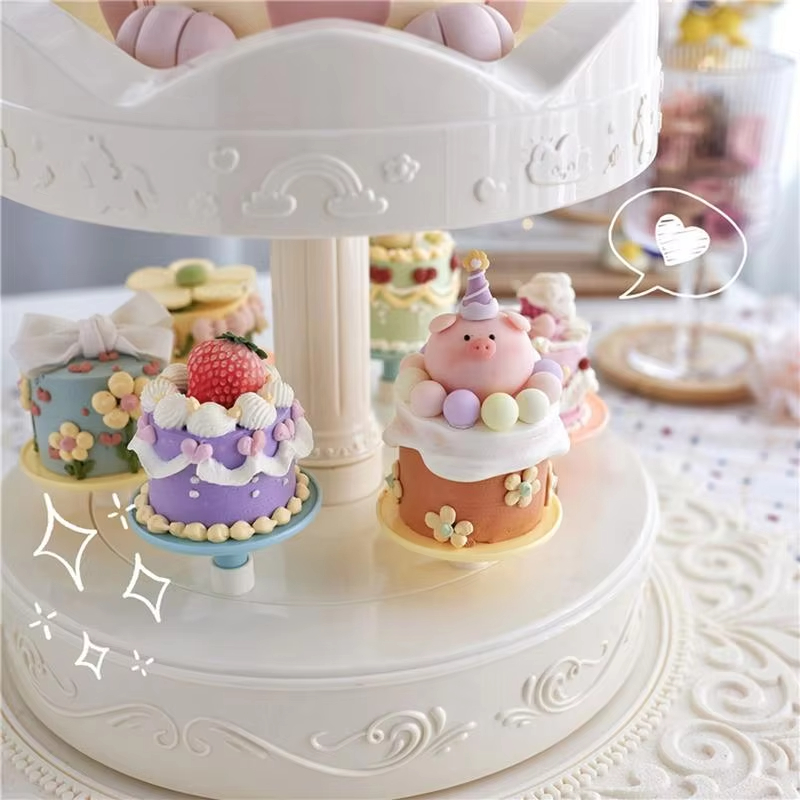2-tier otomatis berputar duduk - Wedding Cake Supply ulasan dan harga