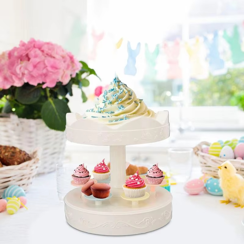 2-tier otomatis berputar duduk - Wedding Cake Supply ulasan dan harga