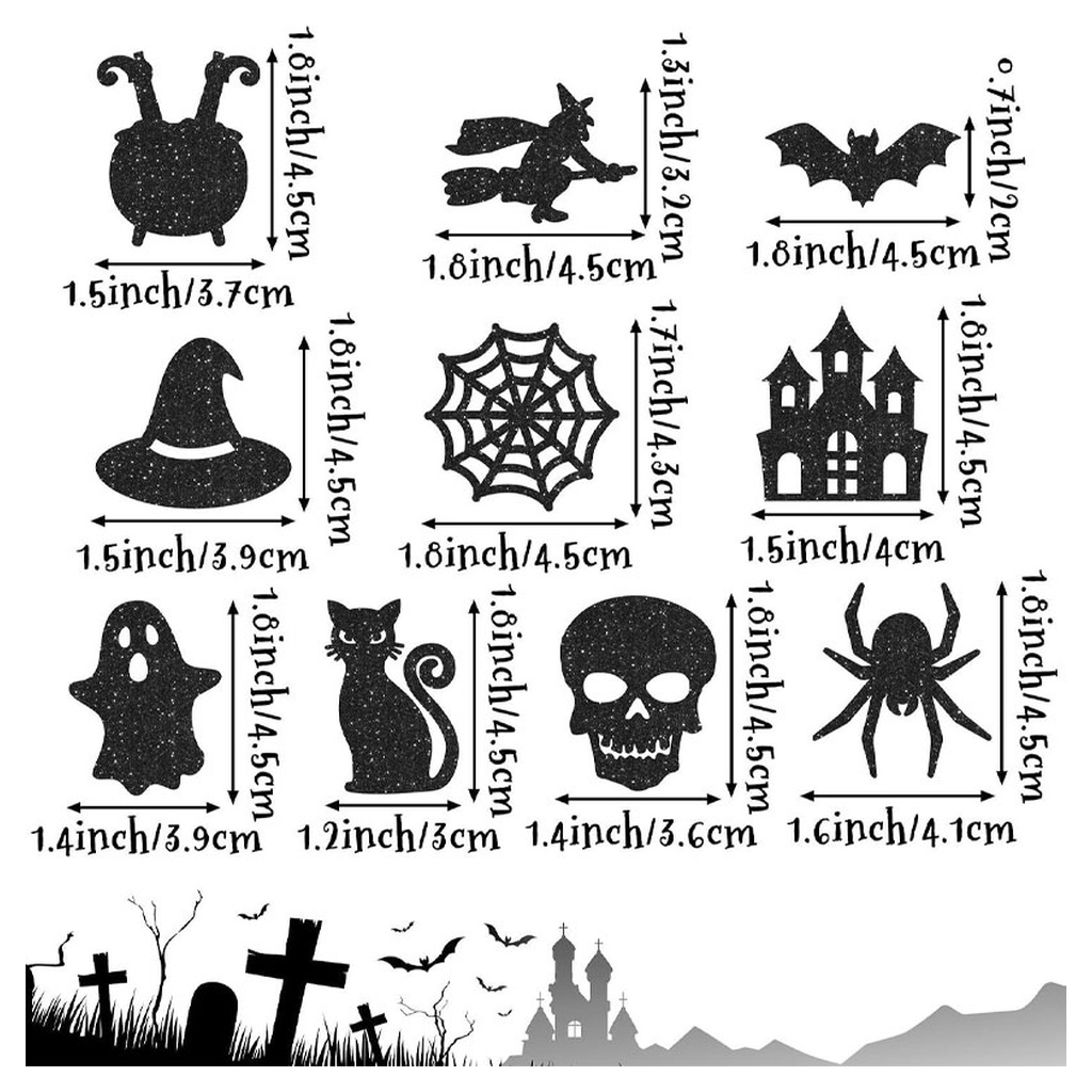 Konfeti Halloween 120Pcs Glitt - Papercraft Supply Confetti ulasan dan harga