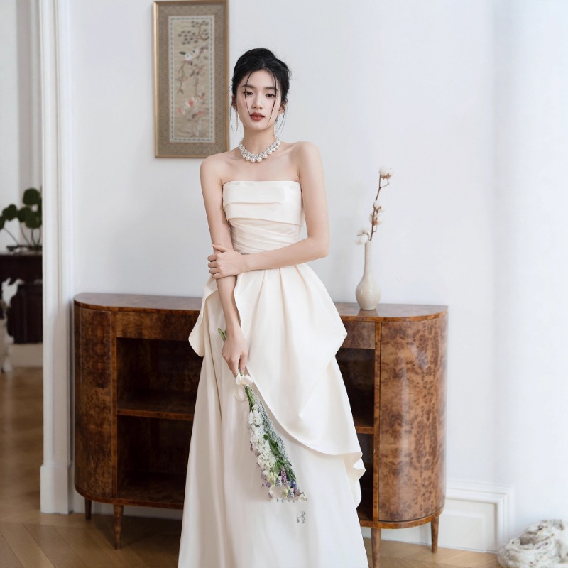 Gaun Pengantin Tanpa Tali Mode - Wedding Led ulasan dan harga