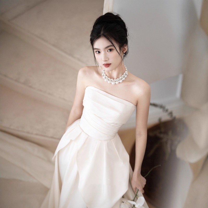 Gaun Pengantin Tanpa Tali Mode - Wedding Led ulasan dan harga