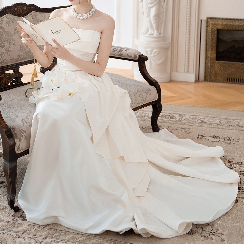 Gaun Pengantin Tanpa Tali Mode - Wedding Led ulasan dan harga