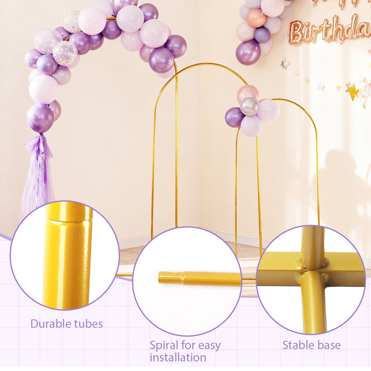 3 Paket Kit Lengkungan Logam E - Confetti Balloon Set ulasan dan harga